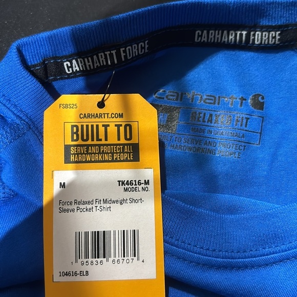 Carhartt Force Relaxed Fit,UPF 25, midweight,stain breaker, logo patch pocket - Picture 7 of 10
